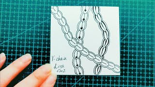 Easy Zentangle step by step patterns for beginners—Ychain；简易禅绕画基础图样步骤分解； pattern tutorial;