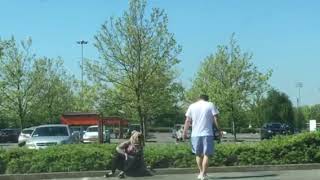 Asda- enjoying the sunshine