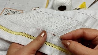 Як прикрасити лиштву МЕРЕЖКОЮ | Вишивка білим по білому | Hand Embroidery Process