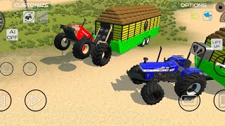 Nishu Bhai Swaraj 855 and sonalika with big trolley🔥 #tractor #gamingvideos #sonalika #swaraj