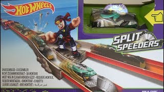 Hot Wheels Split Speeders Ninja Chop Track Set Play Set Review on kids channel SanSanychTV