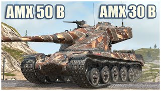 AMX 50 B & AMX 30 B • WoT Blitz Gameplay