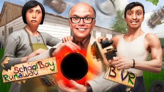 СБЕЖАЛ ОТ ЗЛЫХ РОДИТЕЛЕЙ ЧЕРЕЗ ЧЕРНУЮ ДЫРУ в SCHOOLBOY RUNAWAY в VR в Garry’s Mod