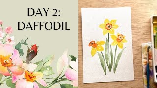 Day 2 - Watercolor daffodil