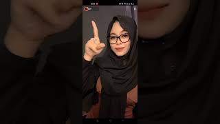 BIGO LIVE HOT HIJAB HITAM PASMINA