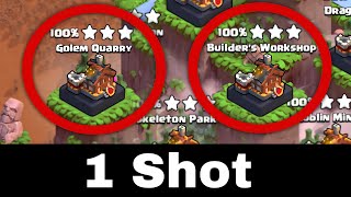 One Shot Builder Workshop & Golem Quarry In Clan Capital