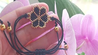 МК по плетению браслета из бисера \ Tutorial on weaving a beaded bracelet