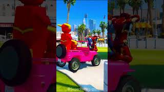 GTA V :KID SAVING IRON MAN AND SPIDERMAN #shorts_video #savings