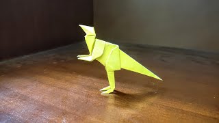 How To Make An Origami Dinosaur Ornitholestes easy step by step