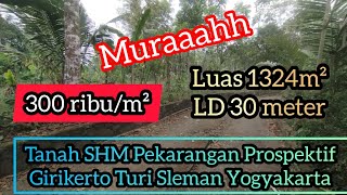 Dijual Tanah SHM Pekarangan Prospektif Dekat Bumi Perkemahan Girikerto Turi Sleman Yogyakarta