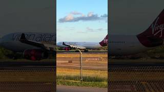 Virgin Atlantic A330 Sunset Landing in Antigua #planespotting #a330 #antigua