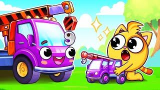 Five Toy Cars Become Giant Song🚗|Vehicles Song| Funny Kids Songs 😻🐨🐰🦁 And Nursery Rhymes by Baby Zoo