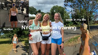 WEEK OF WORKOUTS: NYC marathon training, dealing with injury, run clubs, hybrid training