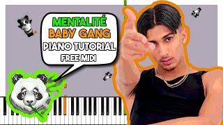 BABY GANG - MENTALITÉ - INSTRUMENTAL Piano Tutorial