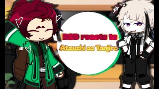 BSD reacts to Atsushi as Tanjiro Kamado🎴 ll BSD x KNY ll gacha club reaction ll requested ll