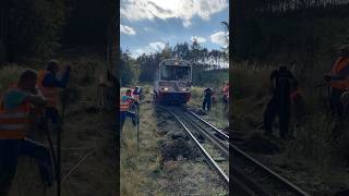 Railroad workers on Koszalin narrow gauge branch line. MBxd2-307.