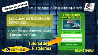 Tutorial Plataforma Evaluación Docente 2022