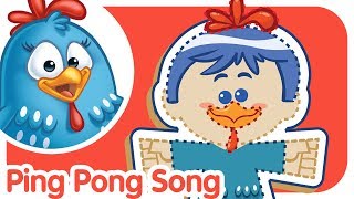 Ping Pong Song | Lottie Dottie Chicken UK | Nursery Rhymes For Kids