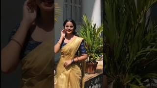 Onam Saree Look | Aval Tamil song | Onam reels | Slowmo reels | Traditional Look Reels | Saree