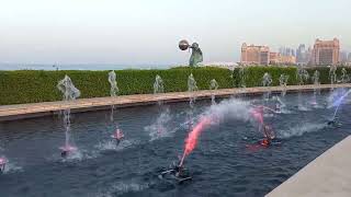 dancing fountains in qatar old museum city # travel with jawad