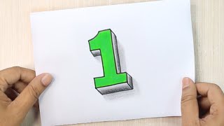 3D Number Drawing : 1