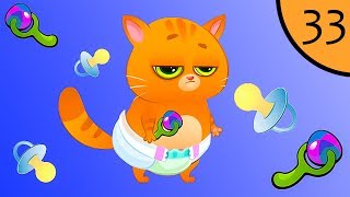 Суровый КОТИК БУБУ #33. Подгузник. Мультик ИГРА про котят на Игрули TV