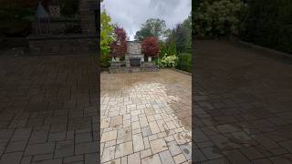 "Power Washing Patio for a Fresh Outdoor Look | Stone Fireplace and Pavers Cleanup"