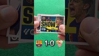 FC Barcelona vs Sevilla predicción con cromos #cromos #panini #laliga #fcbarcelona #shorts