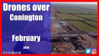 Drones over Conington - Building the new A14 - February 2018