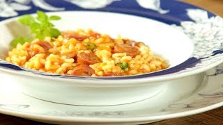 Risoto de linguiça da Tatiana Romano, do Panelaterapia - Receitas para curtir em casa