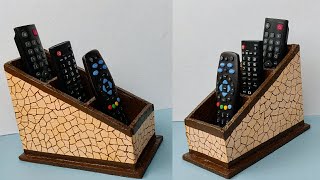 Diy Remote Holder with Waste Cardboard || Best out of Waste Crafts