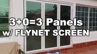 𝐅𝐫𝐚𝐦𝐞𝐝 𝐅𝐨𝐥𝐝𝐢𝐧𝐠 𝐒𝐥𝐢𝐝𝐢𝐧𝐠 𝐃𝐨𝐨𝐫 𝐒𝐲𝐬𝐭𝐞𝐦 3+0 with Flynet Screen