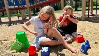 Playing with sand toys at fun outdoor playground | it's another Summer playground vlog!!