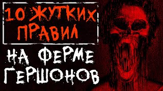 10 ЖУТКИХ ПРАВИЛ НА ФЕРМЕ ГЕРШОНОВ. Страшные/Жуткие истории на ночь