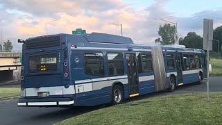 CTtransit 2011 Novabus LFS Articulated Hybrid #1110 on route 34