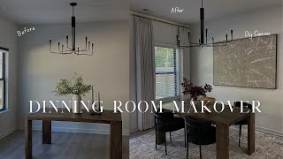 DIY: DINNING ROOM MAKEOVER | DIY ART CANVAS | Budget Friendly | Modern + Minimalist Styling + MORE