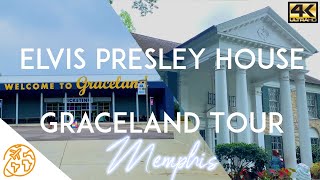 Elvis Presley House Graceland Tour Full 4k Elvis Airplane Private Rooms Museum Memphis TN