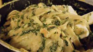 Shrimp Alfredo Florentine