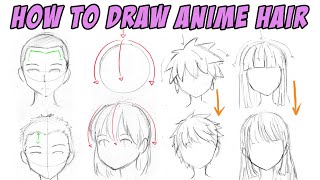 [Beginner Guide part 3] How to Draw anime Hair Tutorial