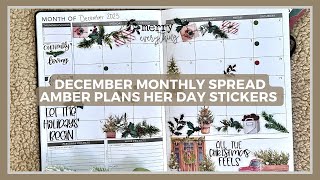 December Monthly Plan with Me in a Passion Planner | Amber Plans Her Day Christmas Stickers