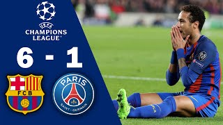 Barcelona 6 × 1 PSG UCL 2016-2017 | When Neymar Jr F*CKED PSG