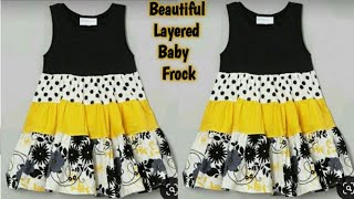 Beautiful Layered Baby Frock Cutting and Stitching//Baby Frock design//Style by Rano