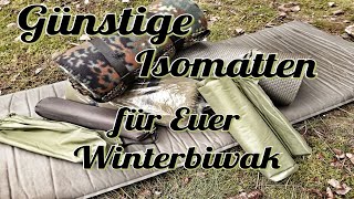 Günstige Isomatten und Sitzkissen für Bushcraft oder Euer Winterbiwak