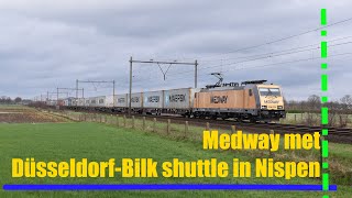 Medway 186 224 komt met Düsseldorf-Bilk shuttle langs Nispen (4K)