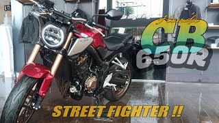 New Honda CB 650R merah 2021 - spesifikasi & fitur candy chromosphere red