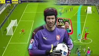 Petr Cech Salvando com defesas e Assistência ABSURDA no eFootball 24 Mobile