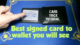 insane signed card from wallet card trick REVEALED