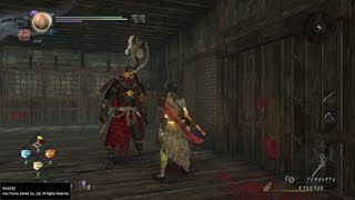 Nioh 2 Obsidian Samurai fight