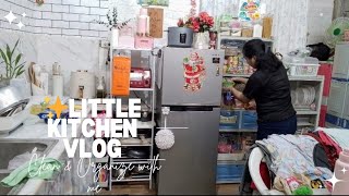 ✨LITTLE KITCHEN VLOG | CLEAN AND ORGANIZE GROCERIES WITH ME || EHRSY'S HOME VLOGS