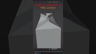 Blender Modeling a Milk Carton #shorts #short